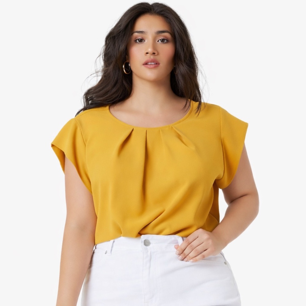 Shein Mustard Yellow Blouse